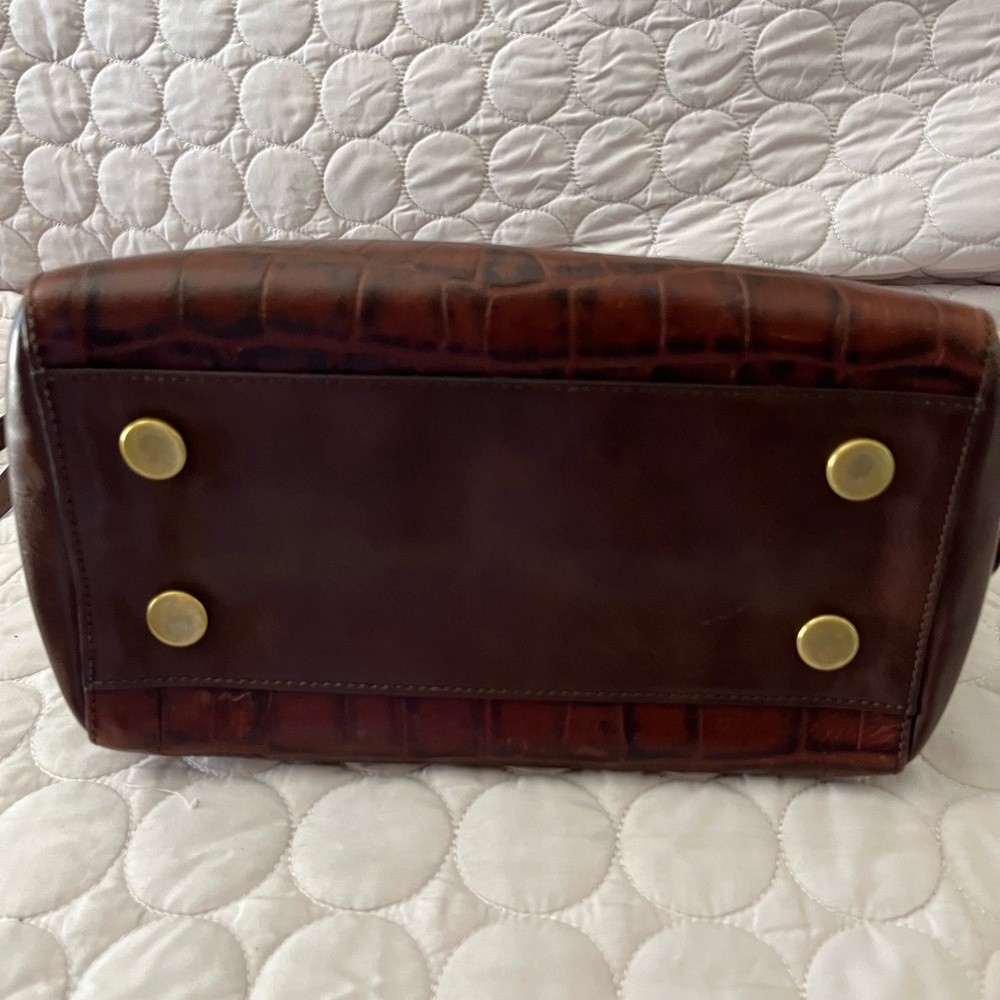 Fossil Brown satchel with Structured Design - Picture 6 of 8